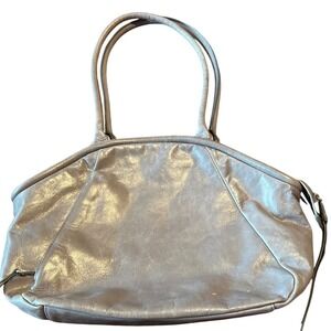 Hobo The Original Gray Leather Shoulder Bag Tote Bag